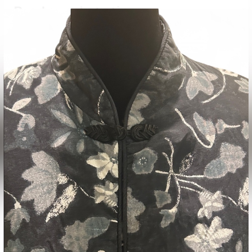 Floral Tank Suit Jacket 100% Silk